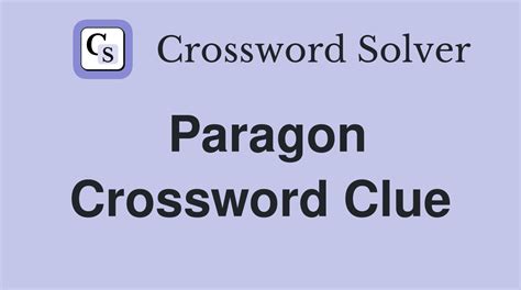 paragon crossword